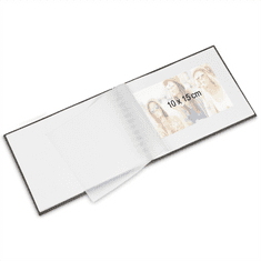 klasični spiralni album FINE ART 24x17 cm, 50 strani, siv, bele strani