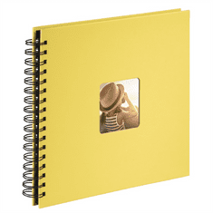 Hama album classic spirala FINE ART 28x24 cm, 50 strani, rumena barva, črne strani