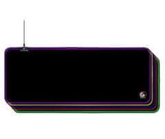 Gembird igralna podloga za miško s 5 x LED svetlobnim učinkom, velikost L, črna