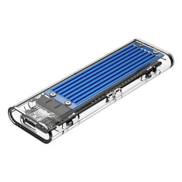 Orico Ohišje M.2 SDD, NVME, USB-C 3.1 Gen.2, 10 Gb/s (modro)