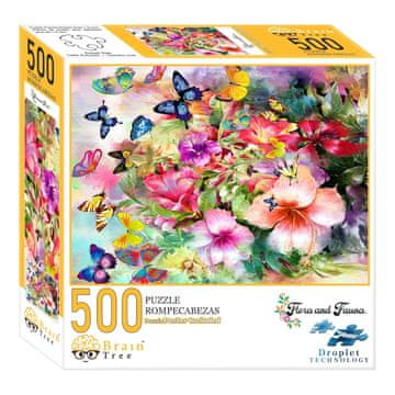 Brain Tree Puzzle Cvetovi in metulji 500 kosov