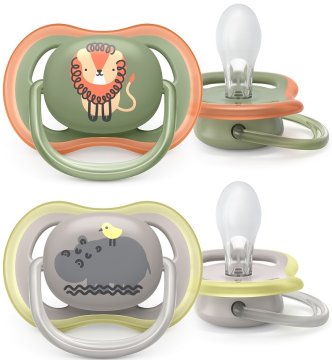 Philips Avent Ultra Air tolažilna duda, silikonska, 6-18m, 2/1