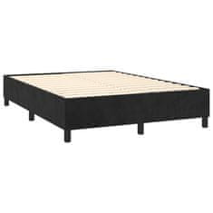 Vidaxl Box spring postelja z vzmetnico LED črna 140x190 cm žamet