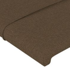 Vidaxl Posteljno vzglavje 2 kosa temno rjavo 90x5x78/88 cm blago