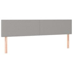 Vidaxl LED posteljno vzglavje svetlo sivo 160x5x78/88 cm blago