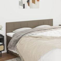 Vidaxl Posteljno vzglavje 2 kosa taupe 90x5x78/88 cm blago