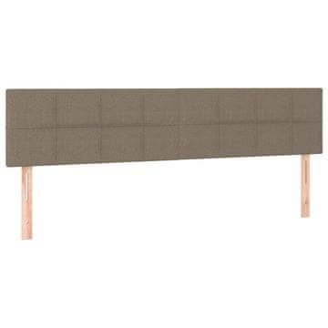 Vidaxl Posteljno vzglavje taupe 200x5x78/88 cm blago
