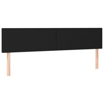Vidaxl Posteljno vzglavje črna 160x5x78/88 cm blago