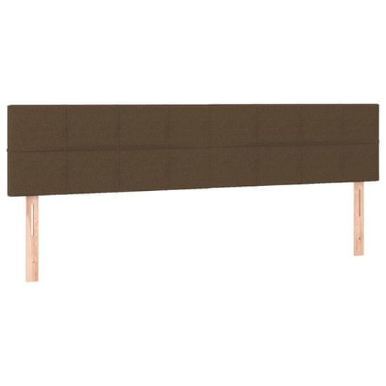 Vidaxl Posteljno vzglavje 2 kosa temno rjav 80x5x78/88 cm blago