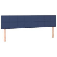 Vidaxl Posteljno vzglavje 2 kosa modro 90x5x78/88 cm blago