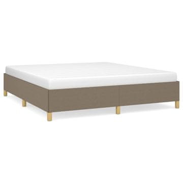 Vidaxl Posteljni okvir brez vzmetnice taupe 180x200 cm blago