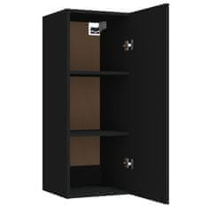 Vidaxl Stenska omarica črna 34,5x34x90 cm konstruiran les