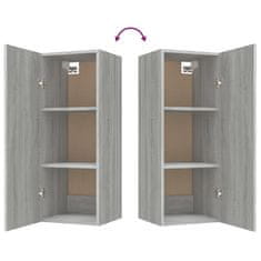Vidaxl Stenska omarica siva sonoma 34,5x34x90 cm konstruiran les