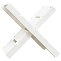 Vidaxl Držalo za drva belo 47x39,5x48 cm trdna borovina