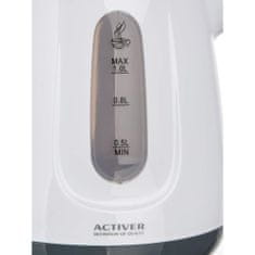 ACTIVER Plastični kotliček BETHY 1,0 l, 900-1100 W, vrtljiv za 360°, belo-siv