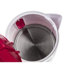 ACTIVER Plastični čajnik SOLLA 0,8 l, 900-1100 W, vrtljiv za 360°, bel in rdeč