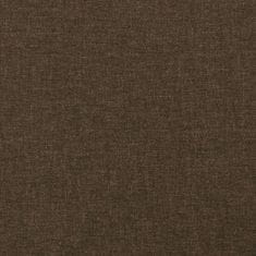 Vidaxl Box spring postelja z vzmetnico temno rjav 120x200 cm blago
