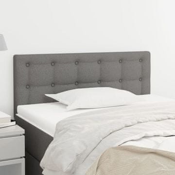 Vidaxl vidaXL Vzglavje za posteljo temno sivo 100x5x78/88 cm blago
