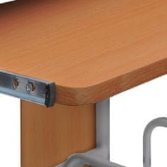 Vidaxl Računalniška miza rjava 110x52x88,5 cm inženirski les