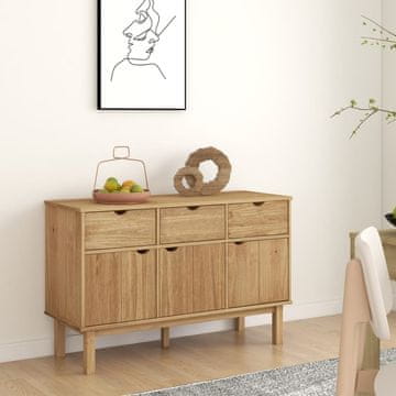 Vidaxl vidaXL Omarica OTTA, 114x43x73,5 cm, masivni bor