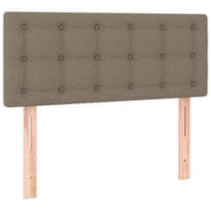 Vidaxl Box spring postelja z vzmetnico taupe 80x200 cm blago