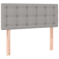 Vidaxl Box spring postelja z vzmetnico svetlo siva 80x200 cm blago