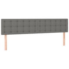 Vidaxl Box spring postelja z vzmetnico temno siva 180x200 cm blago