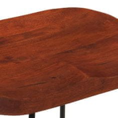 Vidaxl Barski stolček Gavin 2 kosa 50x40x78 cm trden mangov les