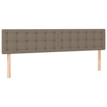 Vidaxl Posteljno vzglavje taupe 200x5x78/88 cm blago
