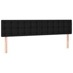 Vidaxl Box spring postelja z vzmetnico črn 200x200 cm blago