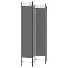 Vidaxl Paravan 4-delni antracitna 160x220 cm blago