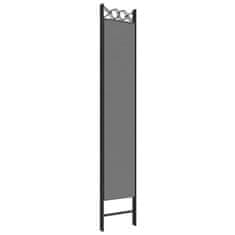 Vidaxl Paravan 4-delni antracitna 160x220 cm blago