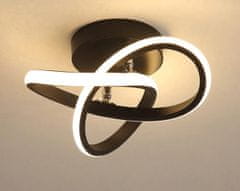 aptel Moderna stropna nadometna LED svetilka 24W črna 26cm