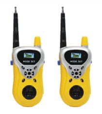 Lean-toys Set dveh walkie talkie postaj – doseg do 100m rumena