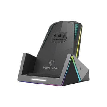 Vertux Gaming Vertucharge brezžični polnilec, QI, 15 W, siva (GAMVERTUCHARGEQI)