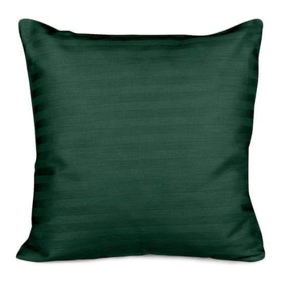 shumee Bombažna saten prevleka za blazino CIZGILI TEMNO ZELENA/40x40.