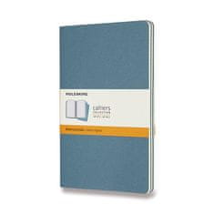 Moleskine Beležnice Cahier L, linijirane, 3 kosi, temno turkizna