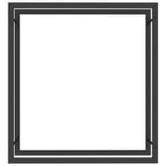 Vidaxl Stojalo za drva črno mat 80x28x86 cm jeklo