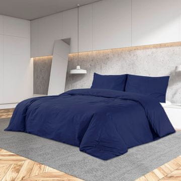 Vidaxl vidaXL Posteljnina, temno modra, 240x220 cm, lahka mikrofibra