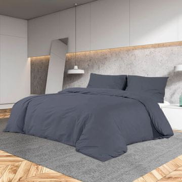 Vidaxl vidaXL Posteljnina, antracit, 260x240 cm, lahka mikrofibra