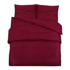 Vidaxl Posteljnina bordo 155x220 cm lahka mikrovlakna