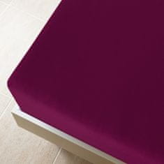 Vidaxl Napenjalna rjuha 2 kosa bordo 160x200 cm bombaž