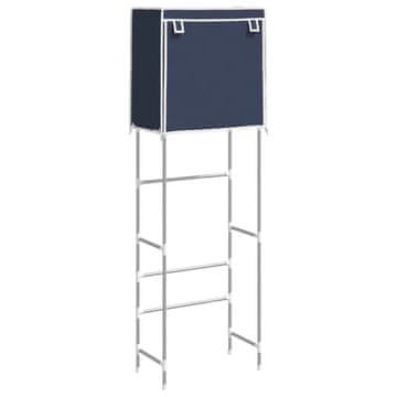 Vidaxl Stojalo za nad stranišče 2-nadstropno modro 56x30x170 cm železo
