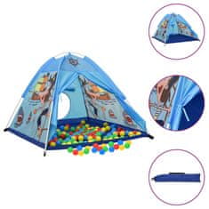 shumee vidaXL Otroški šotor za igranje moder 120x120x90 cm
