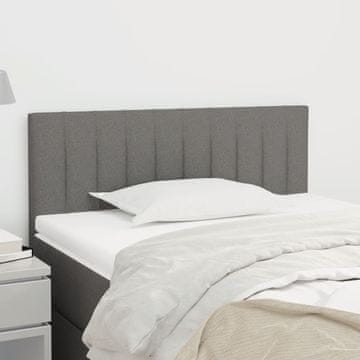 Vidaxl vidaXL Vzglavje za posteljo temno sivo 80x5x78/88 cm blago