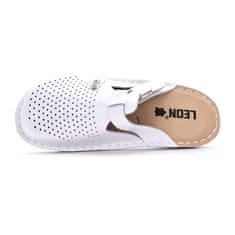 Leon V260 usnjeni natikači, beli, 36, 22,5 cm 