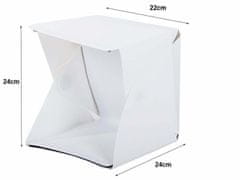 Verk Foto studio box z 20 LED osvetlitvijo + 2 ozadja