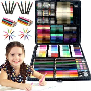 Kruzzel 288 delni umetniški komplet barvic in flomastrov za slikanje
