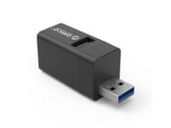 Orico Mini-U32L USB Hub s 3 vhodi, Alu, črna (MINI-U32L-BK-BP)