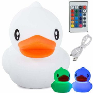Verkgroup LED RGB akumulatorska mehka otroška lučka touch 1200mAh USB račka + daljinec